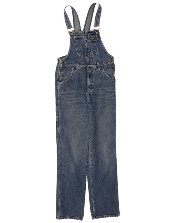 Macacão feminino vintage reto jeans W30 L30 algodão azul