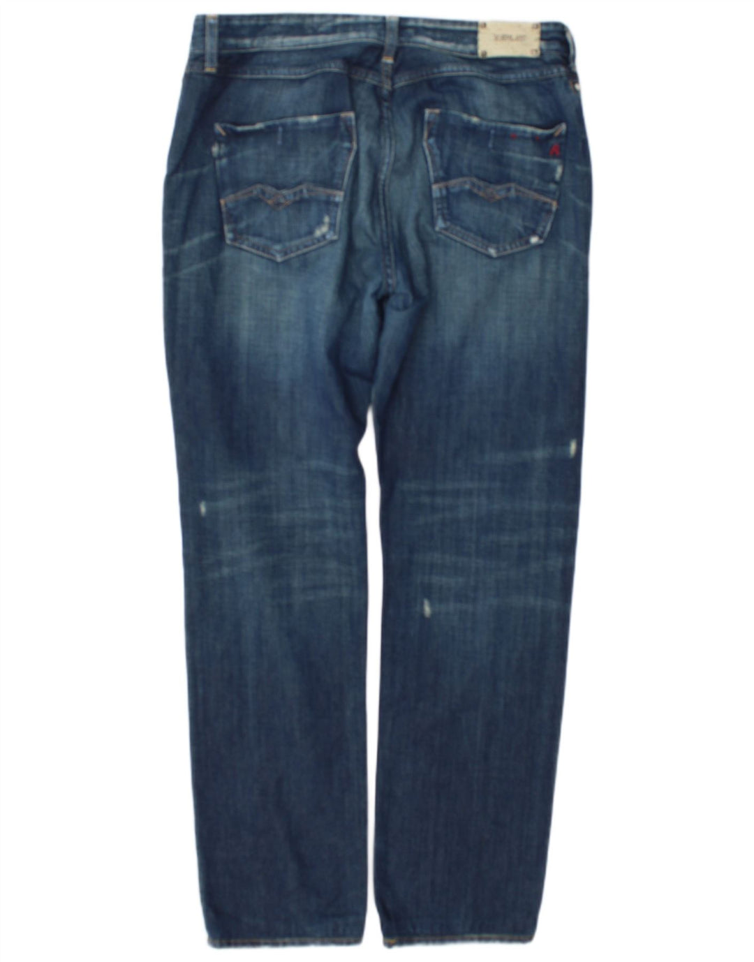 Replay Jeans retos femininos desgastados W31 L34 azul algodão