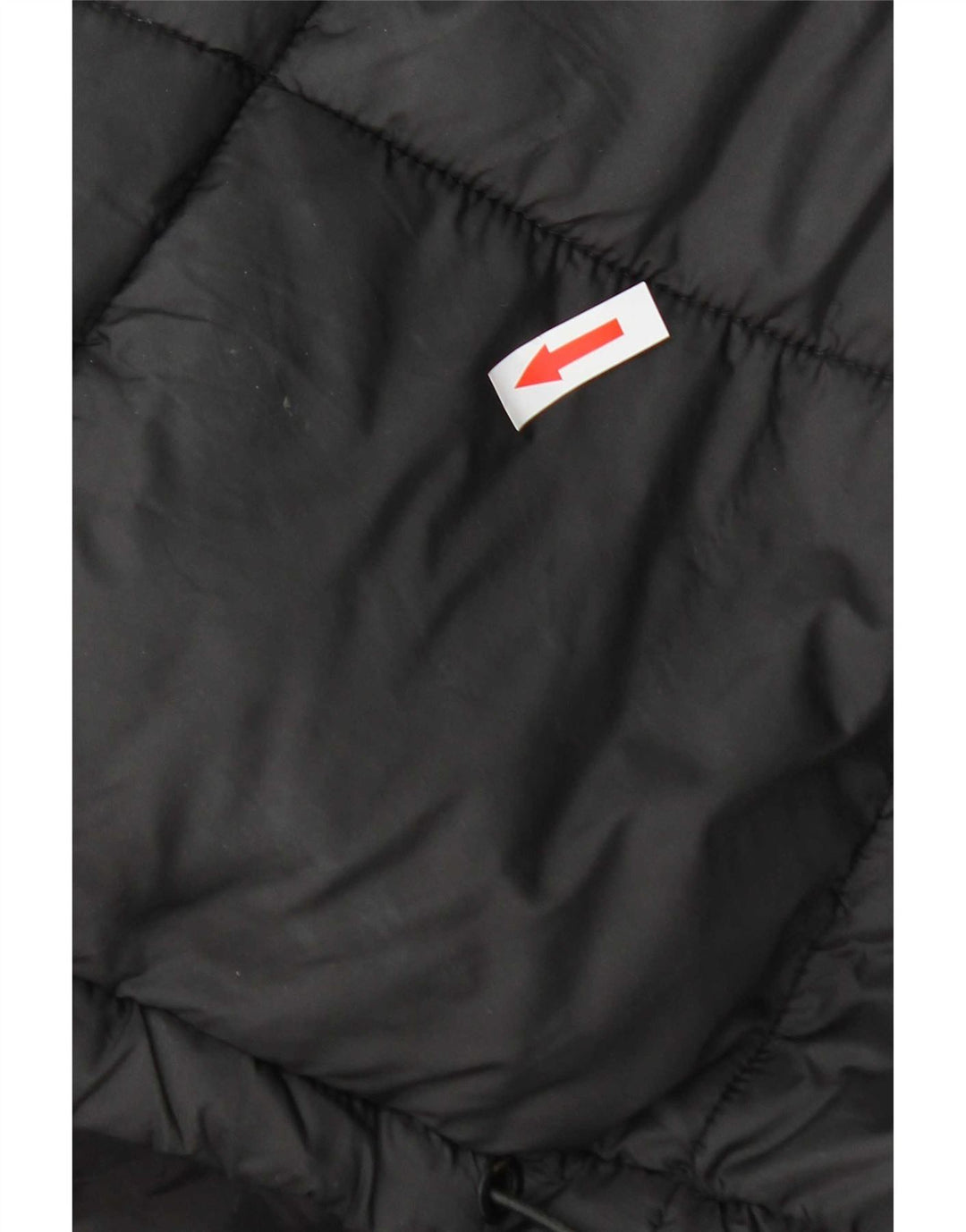 Colete acolchoado com capuz feminino Zara UK 14 poliéster preto médio