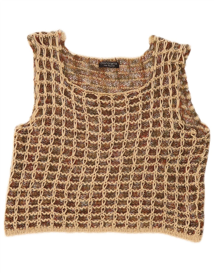 Blusa feminina de crochê Donatella Top UK 12 médio multicolorido