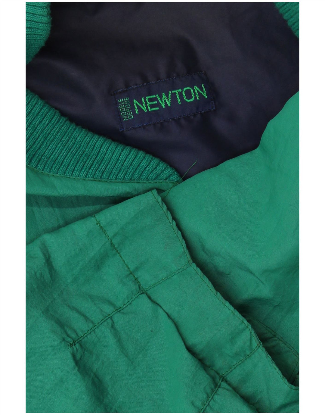 Jaqueta bomber masculina NEWTON UK 42 XL verde algodão colorblock