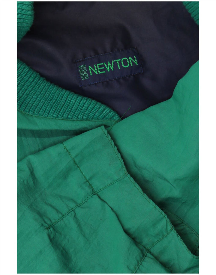 Jaqueta bomber masculina NEWTON UK 42 XL verde algodão colorblock