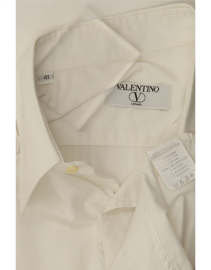 Camisa masculina Valentino tamanho 41 grande algodão branco