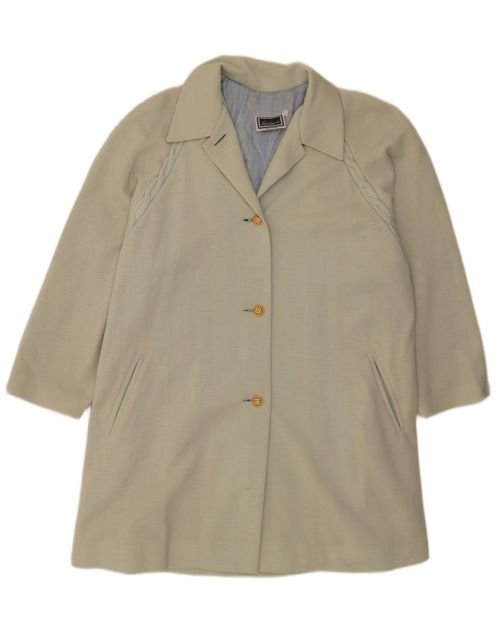 LUISA SPAGNOLI Sobretudo feminino oversized UK 14 cinza médio