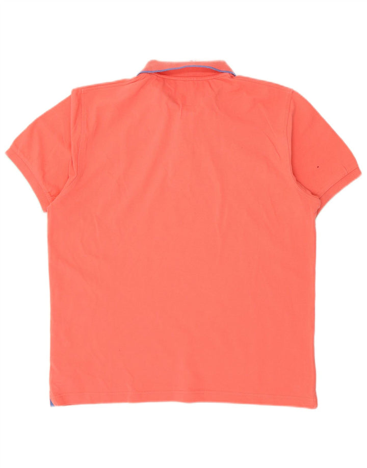Camisa polo masculina SUN68 grande algodão laranja