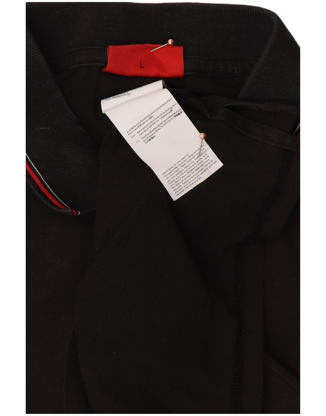 Camisa polo masculina HUGO BOSS grande algodão preto