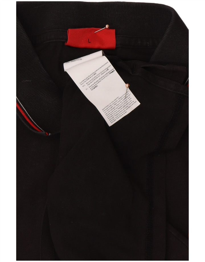 Camisa polo masculina HUGO BOSS grande algodão preto