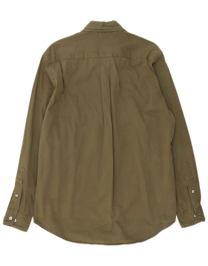 Murphy & Nye Camisa masculina Heritage médio algodão cáqui