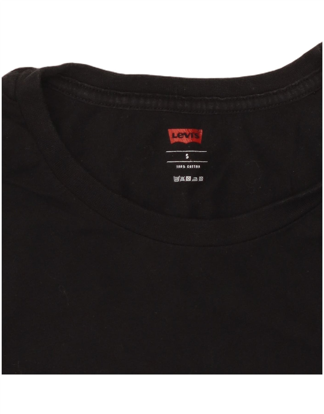 Camiseta masculina LEVI'S top pequeno algodão preto