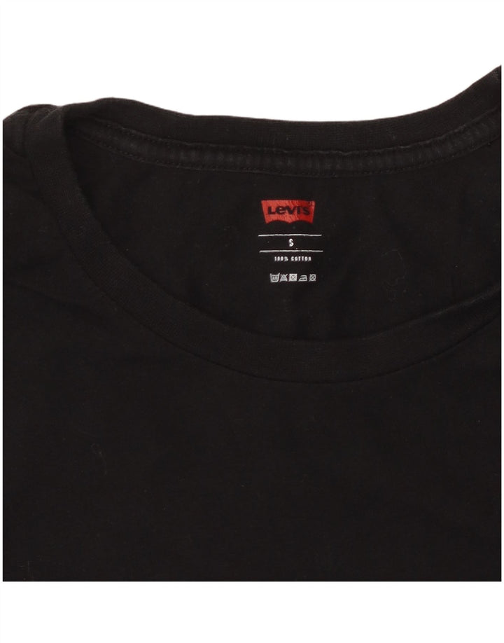 Camiseta masculina LEVI'S top pequeno algodão preto