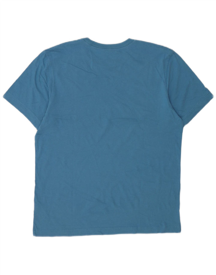 Camiseta Nike masculina gráfica Top médio algodão azul