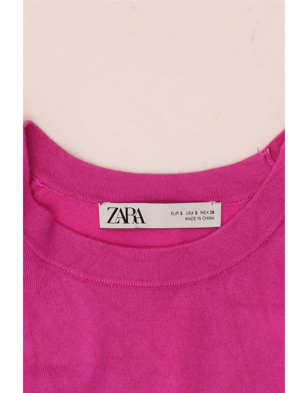 Zara Womens Vest Tank Top UK 8 Pequeno Rosa