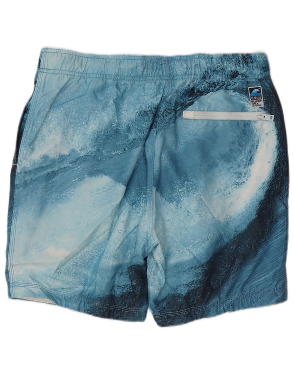 Shorts de natação masculino Superdry Graphic XL azul tie-dye poliéster