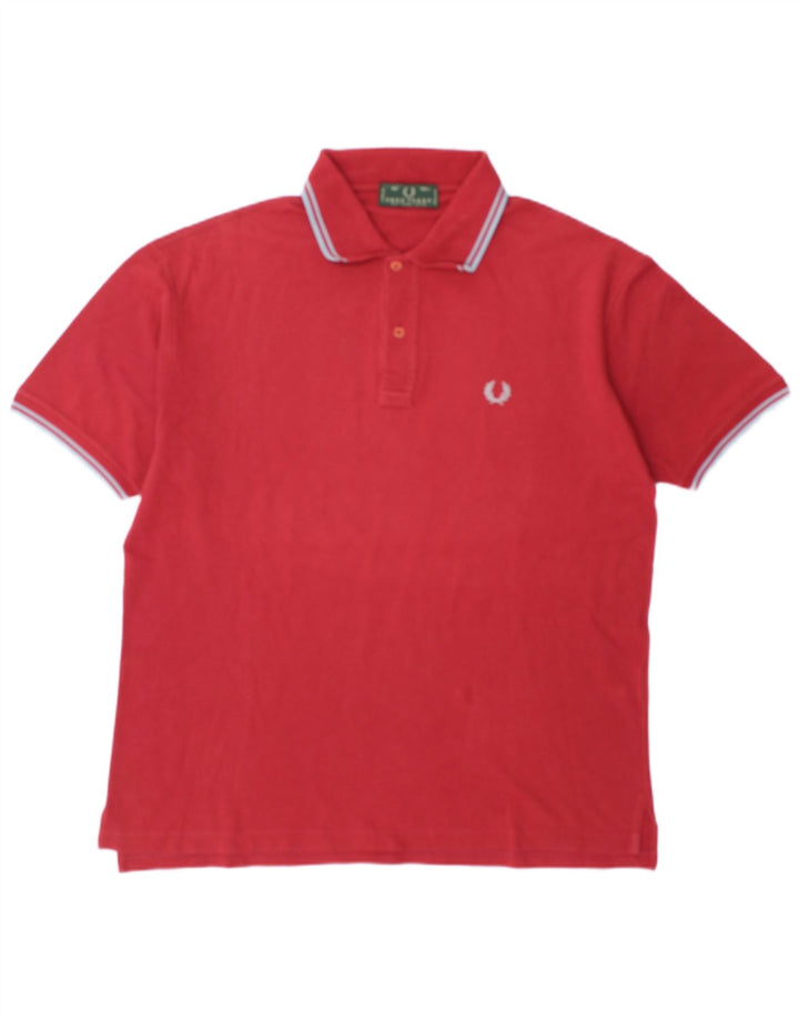 Camisa polo masculina Fred Perry grande algodão Borgonha