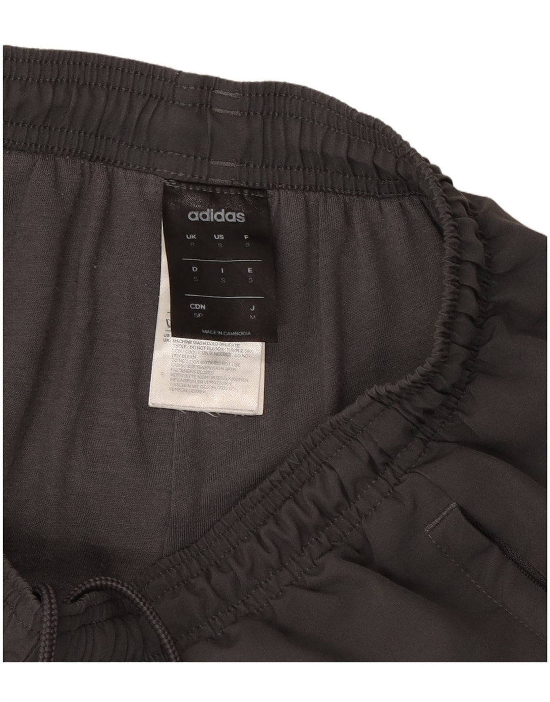 Adidas Mens Calças de treino Joggers Pequeno Poliéster Cinza