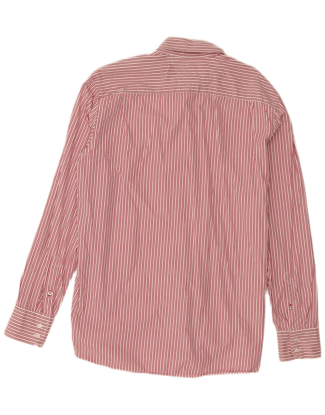 Camisa masculina Tommy Hilfiger grande listrada vermelha de algodão