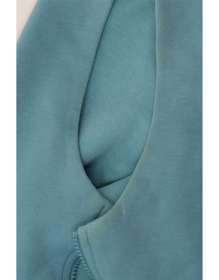Suéter masculino Nike com capuz e zíper grande algodão azul