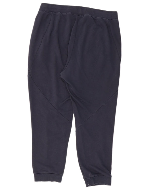 Calça de treino feminina Adidas Joggers UK 16/18 grande azul marinho