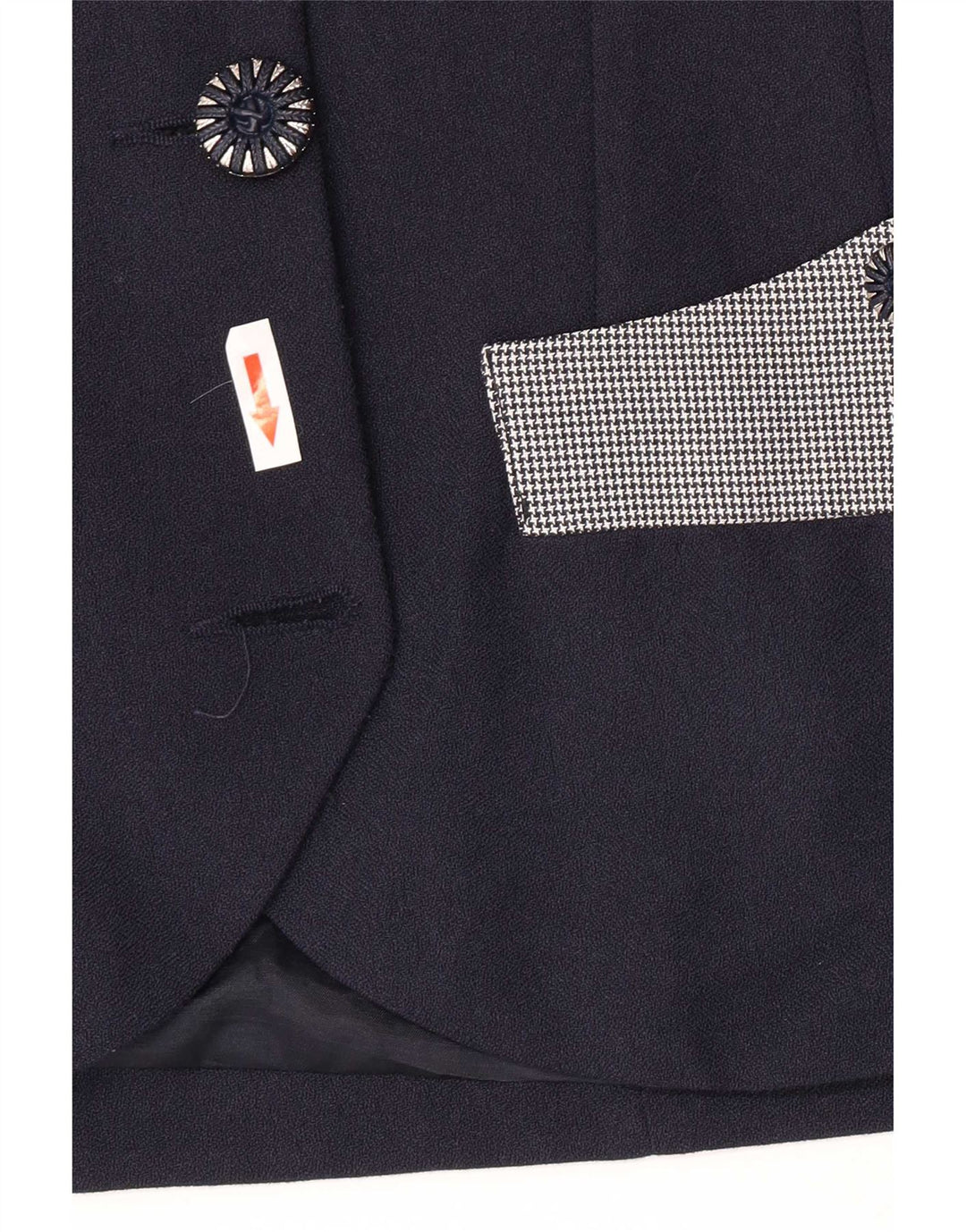 Lybido Jaqueta blazer feminina de 4 botões IT 44 Azul marinho médio Colourblock