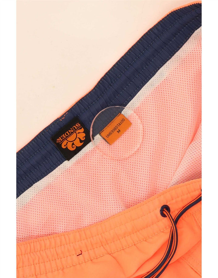 Sundek Mens Graphic Natação Shorts Médio Laranja Poliéster