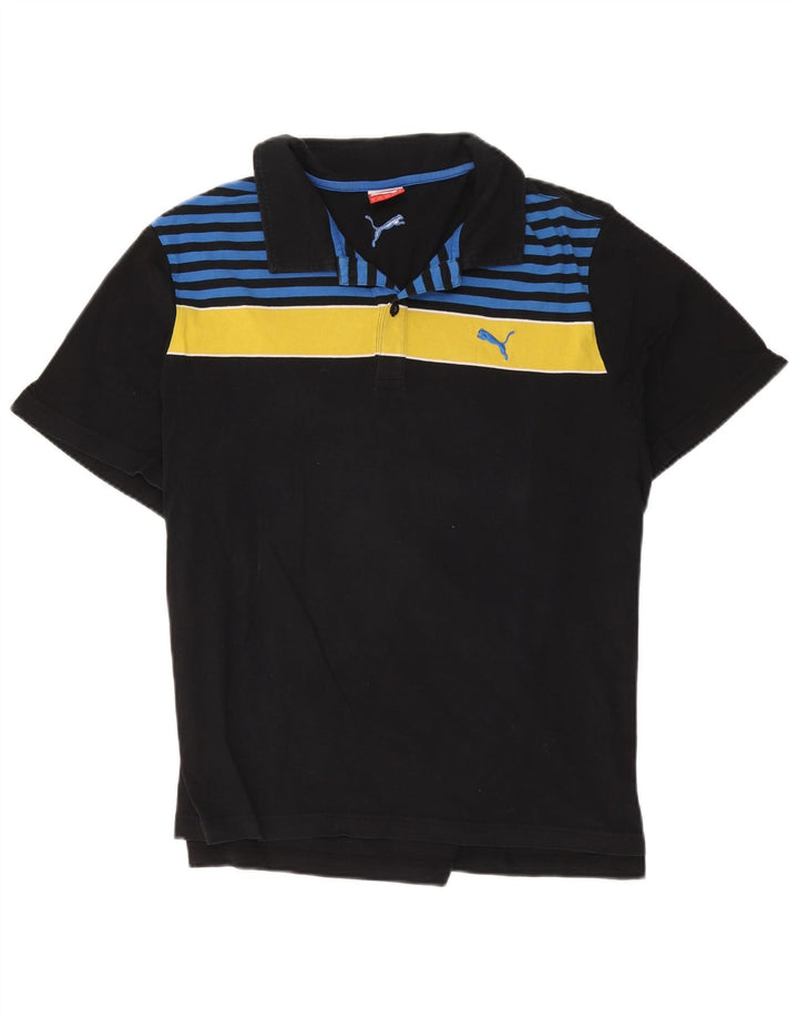 Camisa polo masculina Puma XL preta colorblock