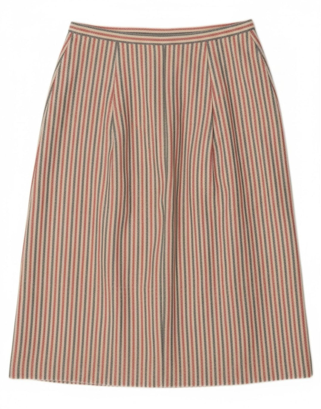 Saia Midi Feminina Vintage W27 Pequena Listrada Multicolorida