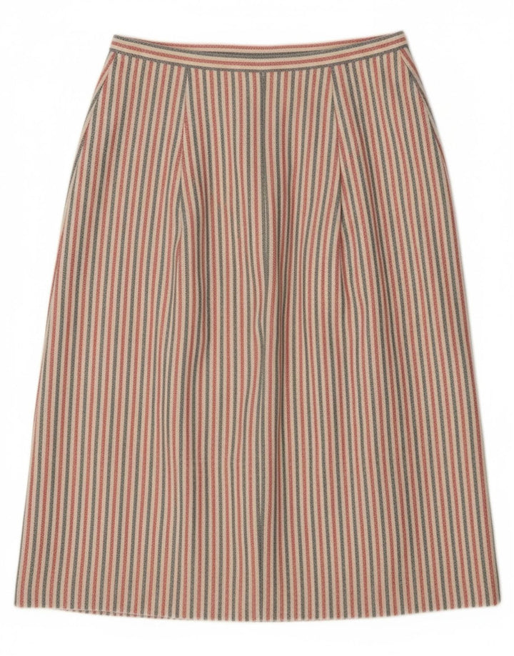 Saia Midi Feminina Vintage W27 Pequena Listrada Multicolorida