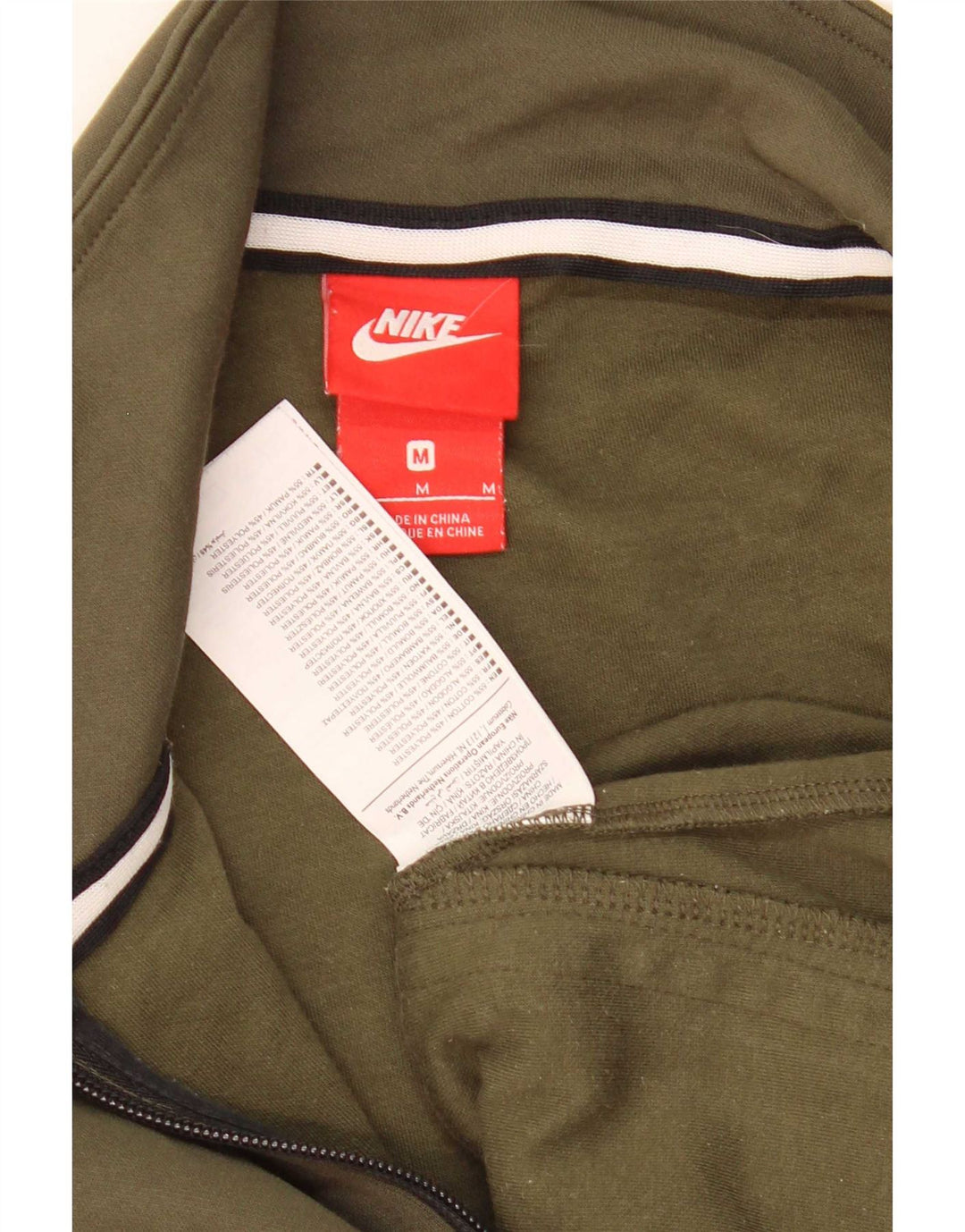 Jaqueta Nike masculina de agasalho médio cáqui colorblock algodão