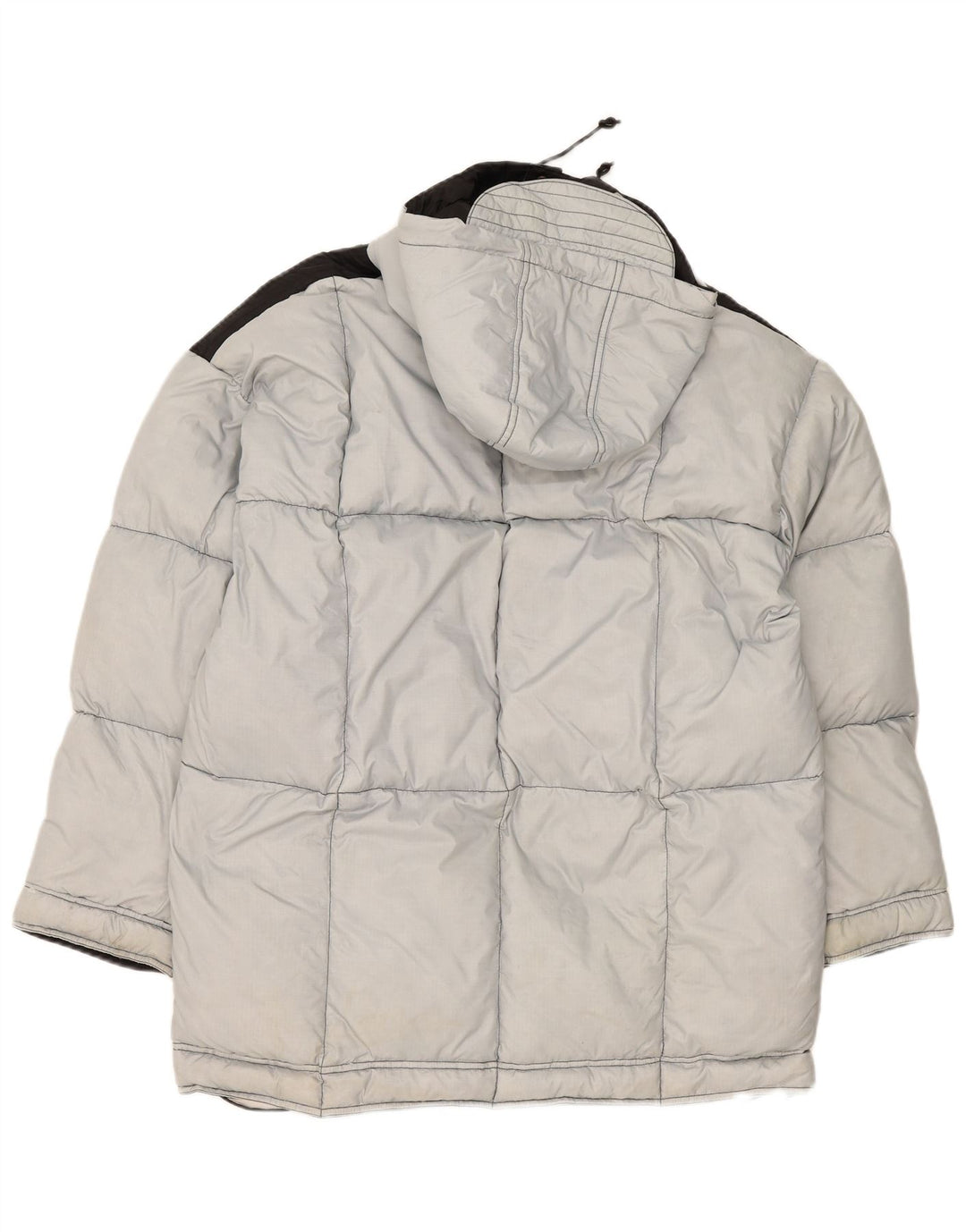 Jaqueta de esqui masculina vintage com capuz solto EU 48 poliamida cinza médio