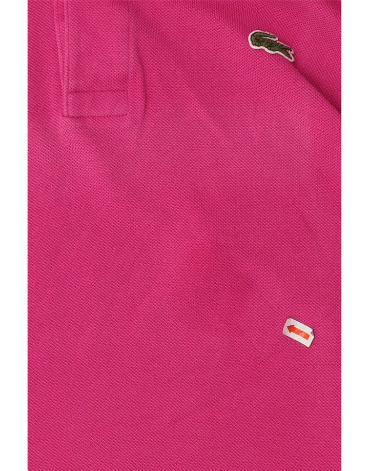 Camisa polo masculina LACOSTE tamanho 6 XL algodão rosa