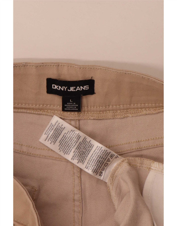 Dkny Shorts feminino casual grande W34 algodão bege