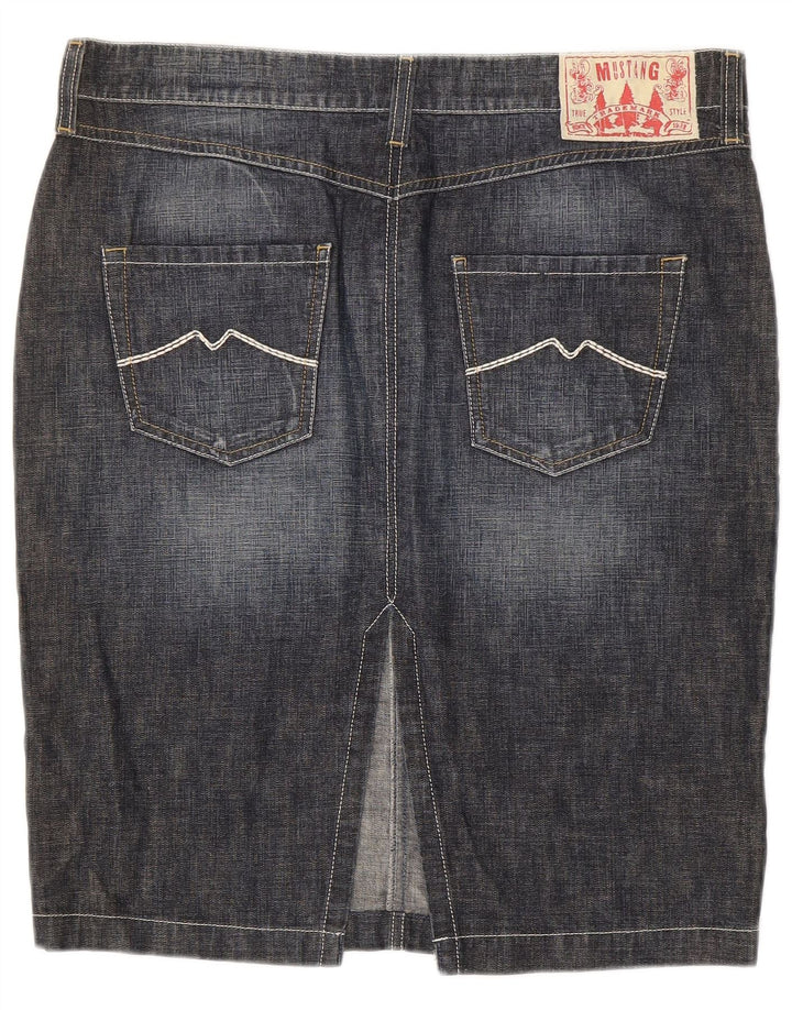 Saia jeans feminina MUSTANG W34 grande azul marinho