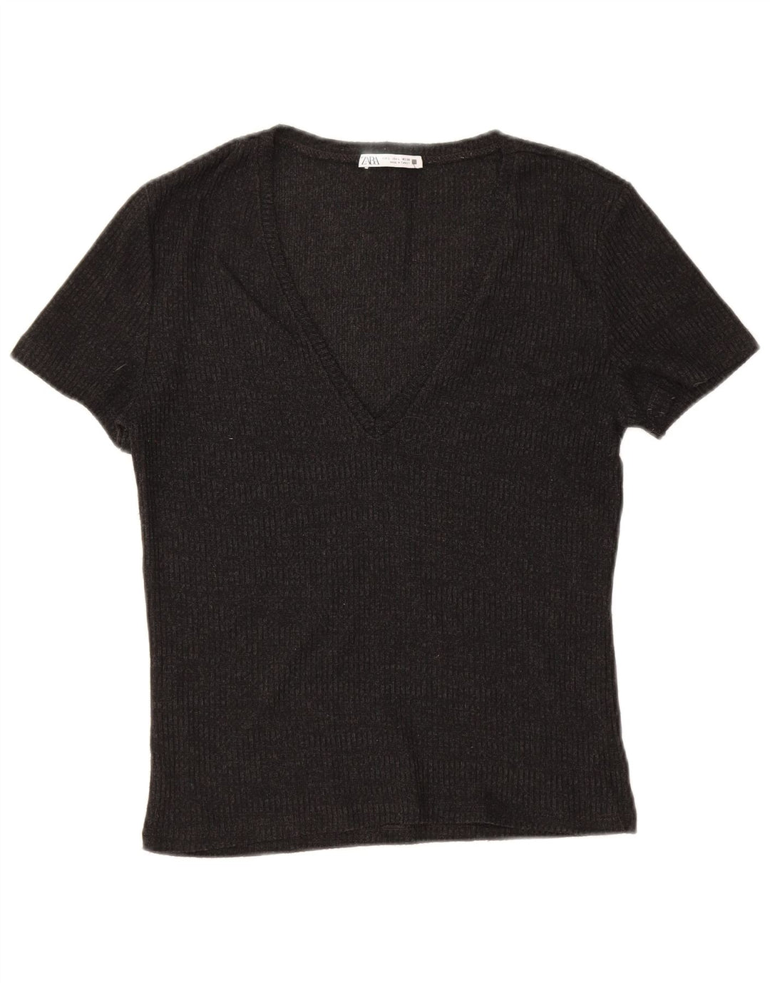 Camiseta feminina Zara UK 14 grande preta