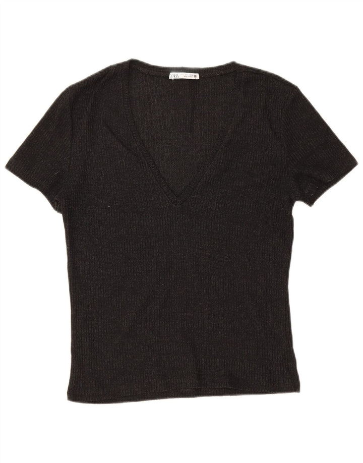 Camiseta feminina Zara UK 14 grande preta