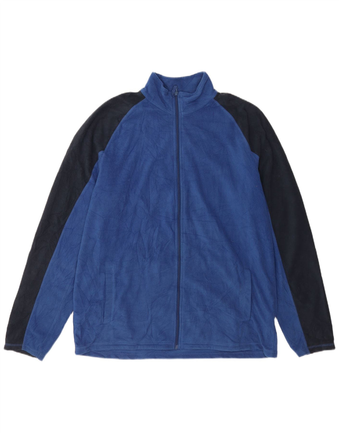 Jaqueta de lã masculina do armazém da montanha poliéster azul Reino Unido 42 XL Colourblock