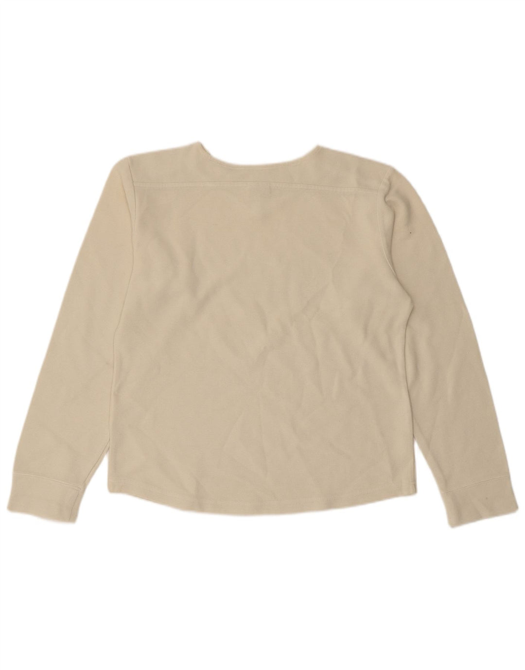 Top cropped feminino Nike de manga comprida UK 10/12 médio off white algodão