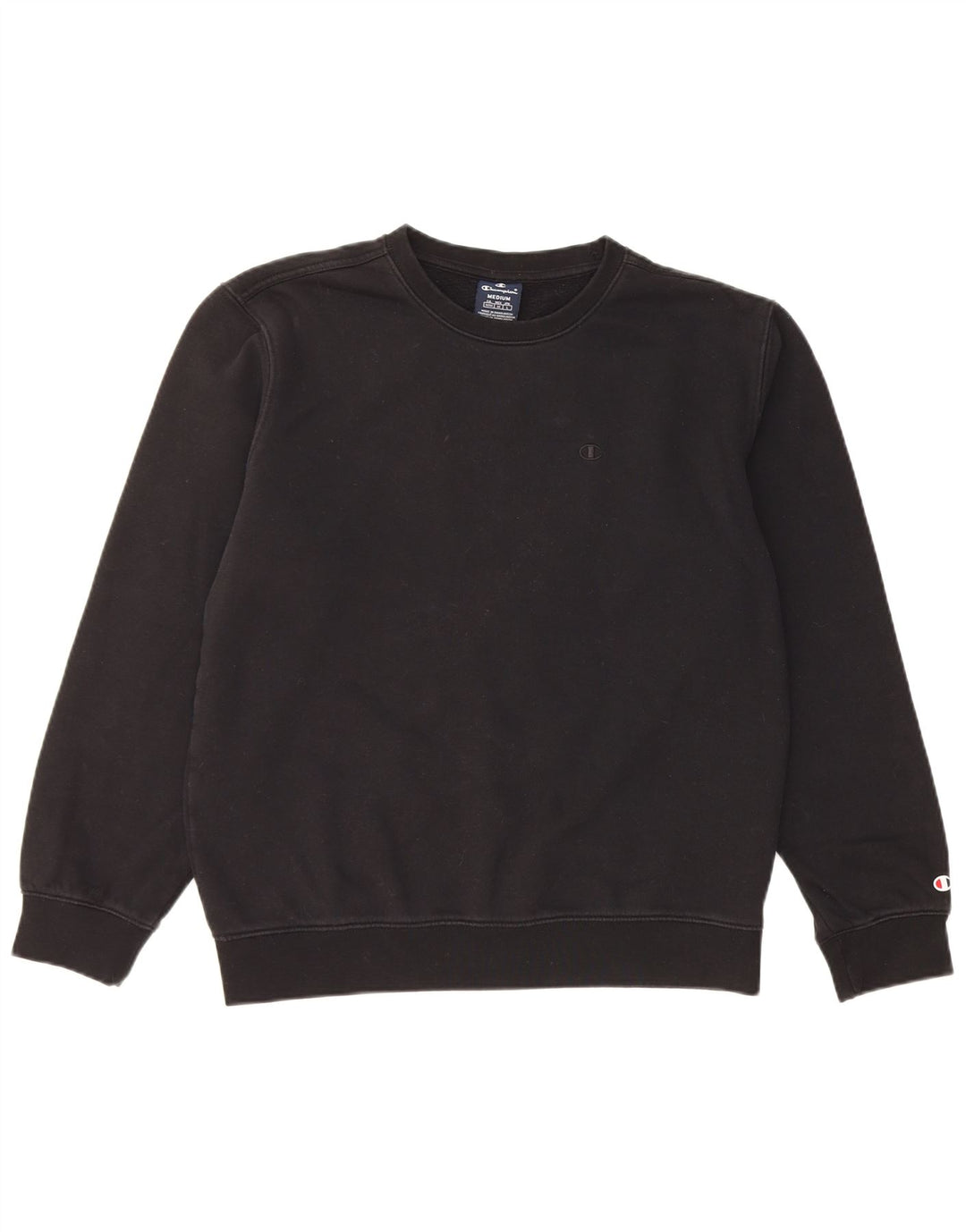 Champion moletom feminino jumper UK 12 médio algodão preto