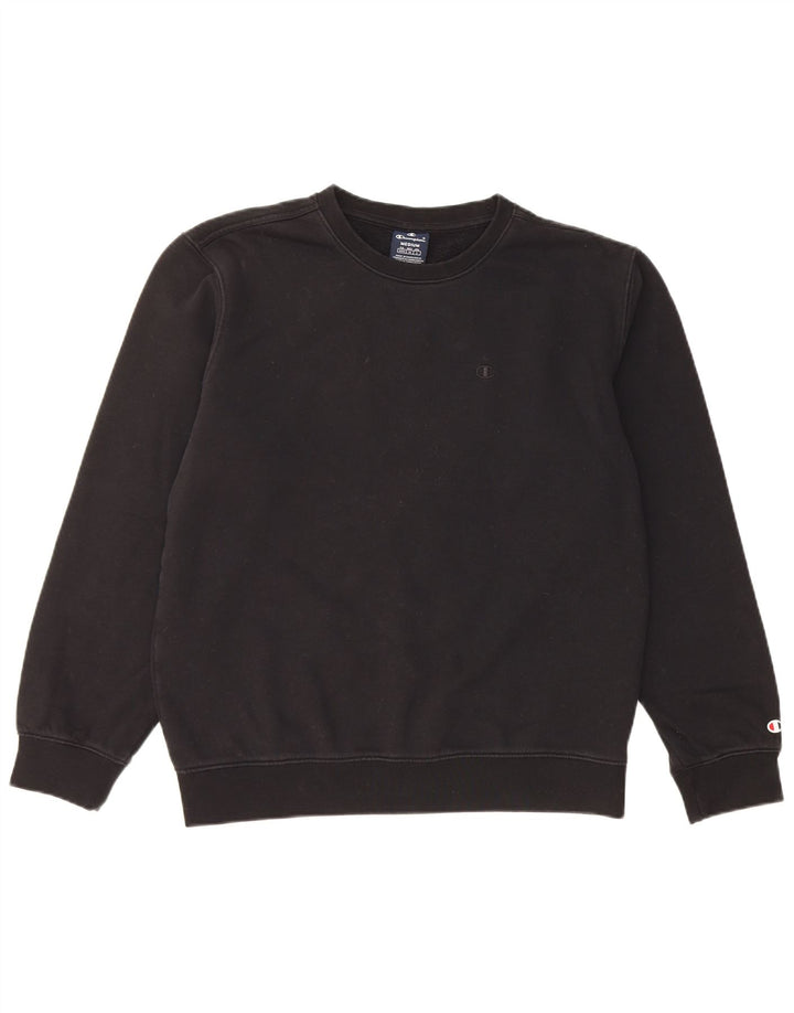 Champion moletom feminino jumper UK 12 médio algodão preto