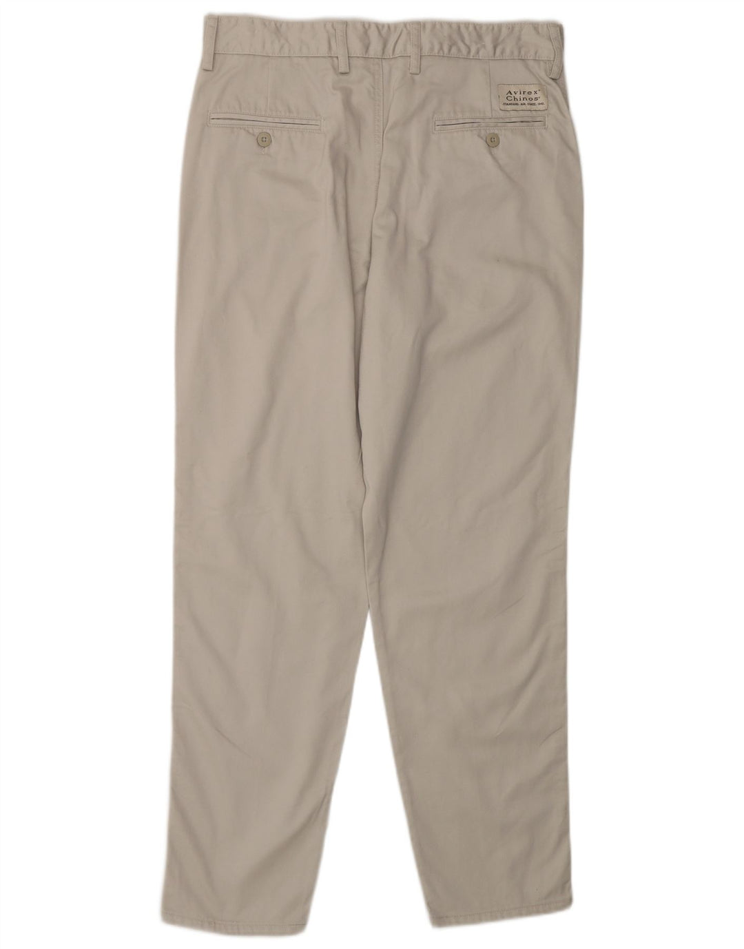 Calça Chino Masculina Slim Avirex W32 L30 Algodão Bege