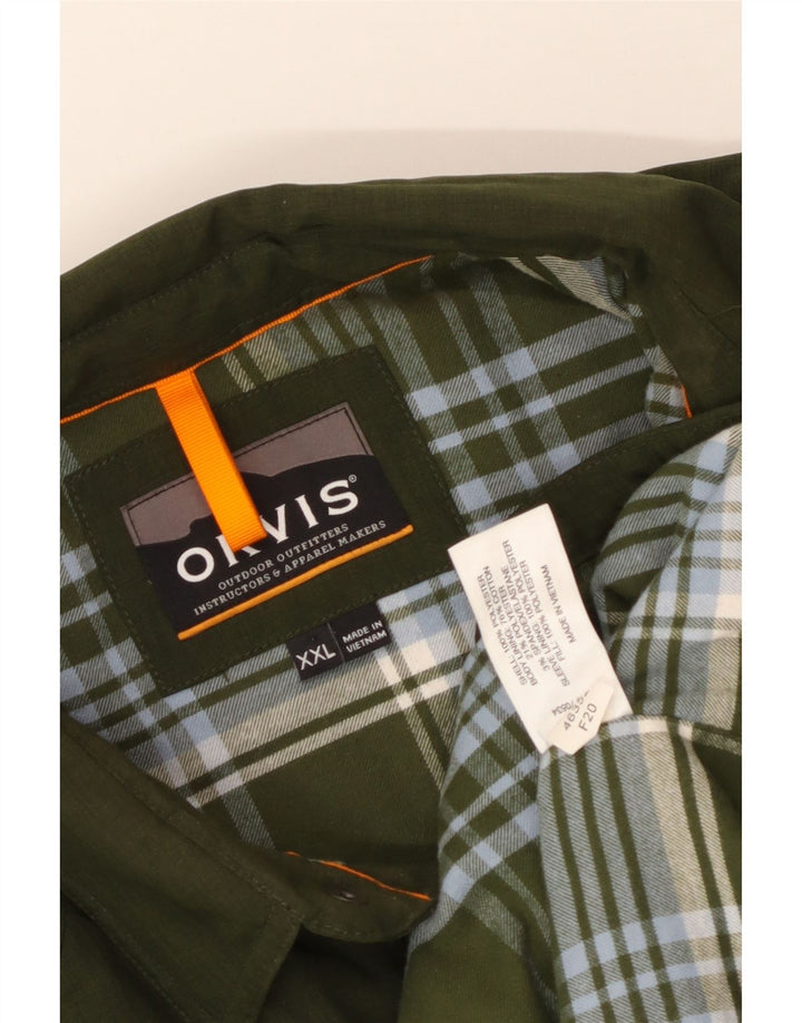 Jaqueta utilitária masculina ORVIS UK 44 2XL poliéster cáqui
