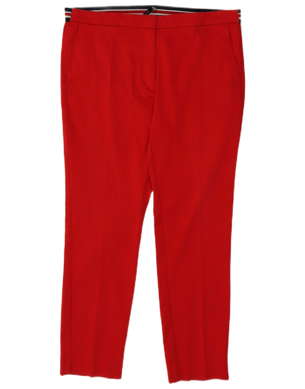 Zara Calça Chino Feminina Slim XL W32 L27 Vermelha