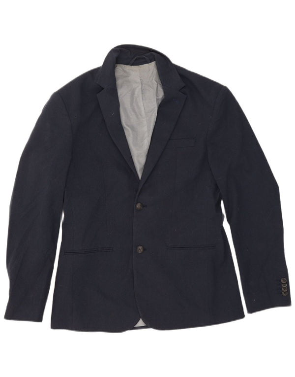 Jaqueta blazer masculina de 2 botões Jack & Jones IT 52 XL azul marinho poliéster