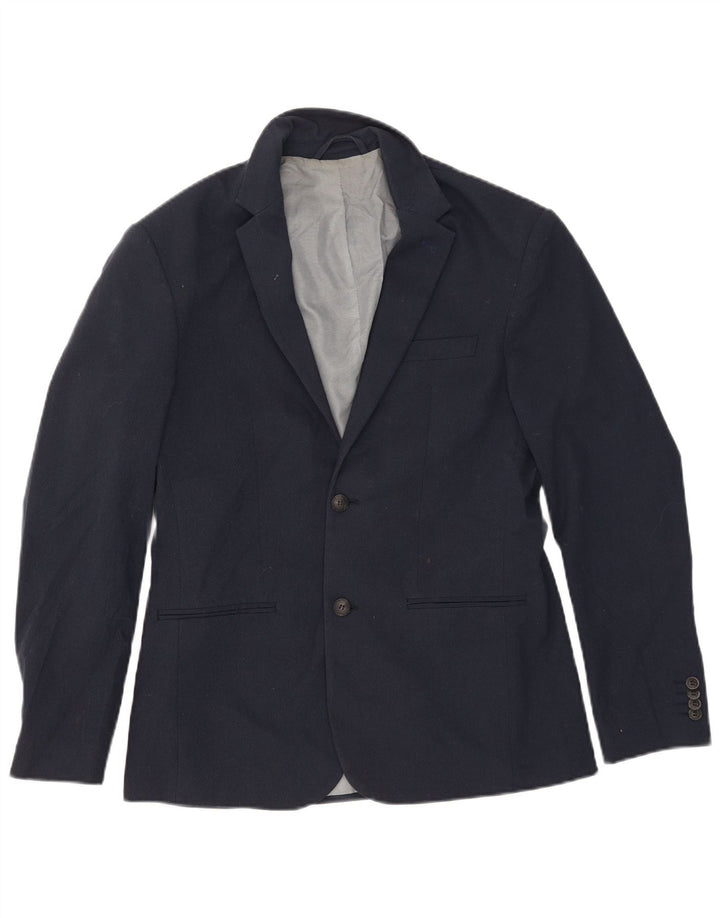 Jaqueta blazer masculina de 2 botões Jack & Jones IT 52 XL azul marinho poliéster