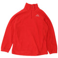 Kappa Mens Zip Neck Fleece Jumper Médio Poliéster Vermelho