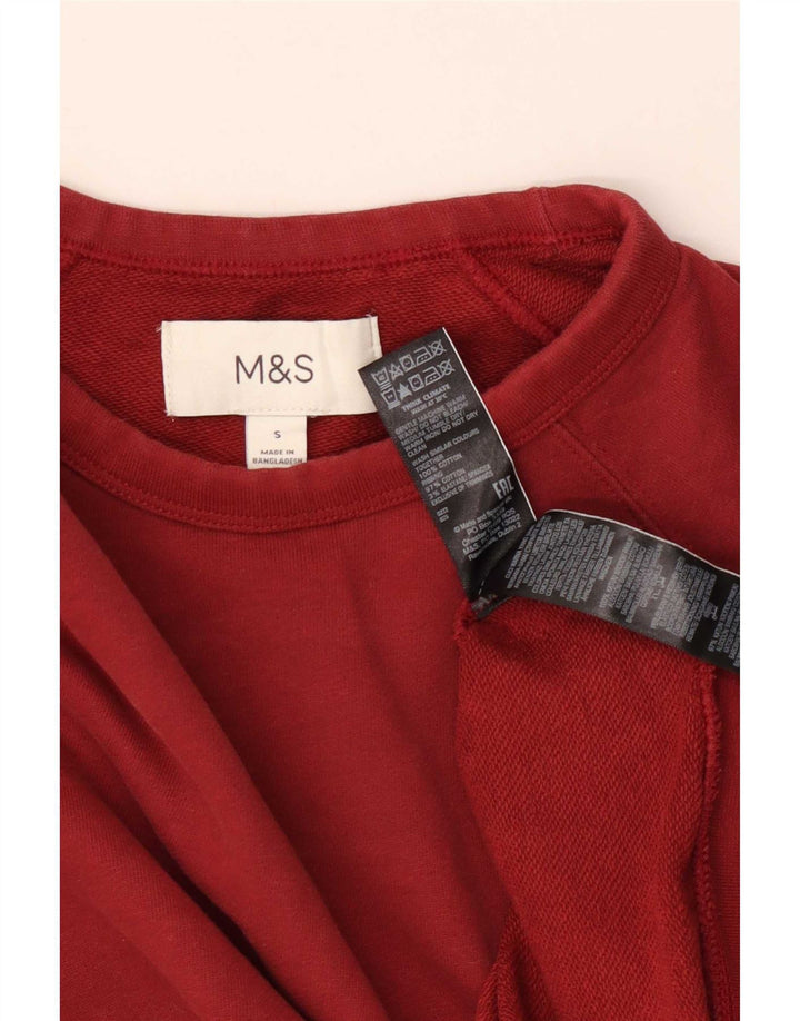 Suéter masculino Marks & Spencer pequeno algodão vermelho