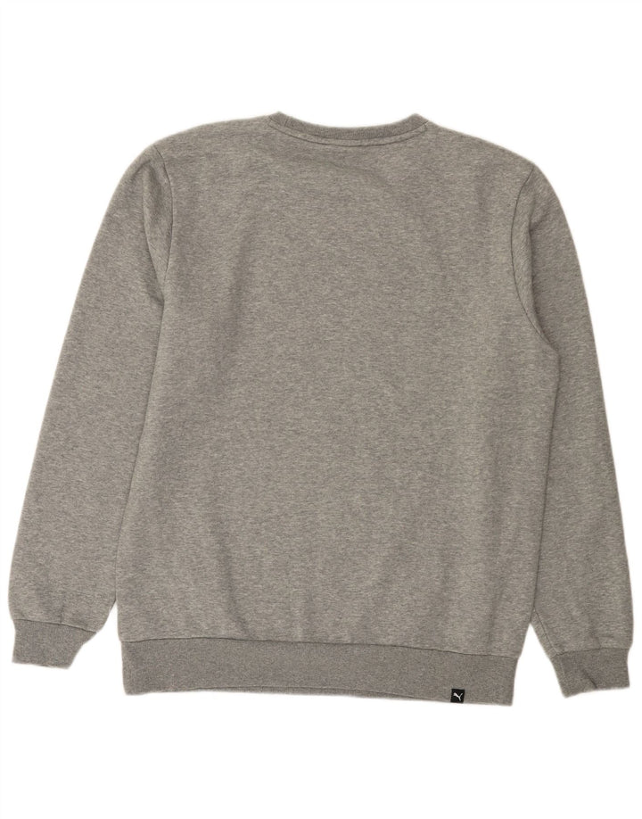 PUMA moletom gráfico masculino jumper grande algodão manchado cinza