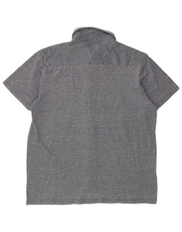 Camisa masculina de manga curta Coveri XL cinza algodão