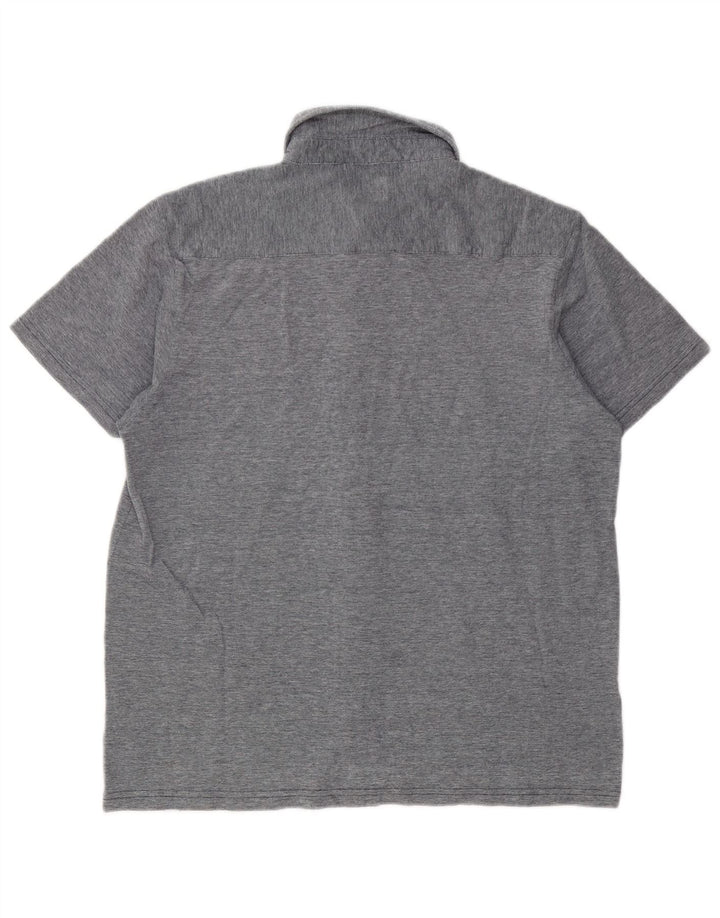 Camisa masculina de manga curta Coveri XL cinza algodão