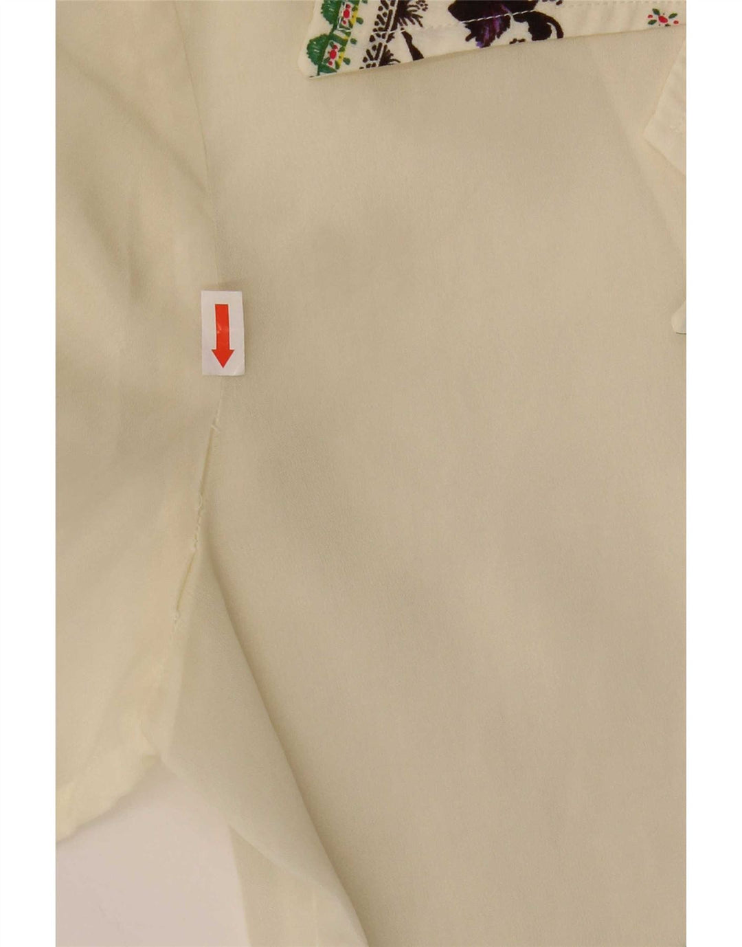 Blusa feminina vintage transparente IT 44 médio off white floral