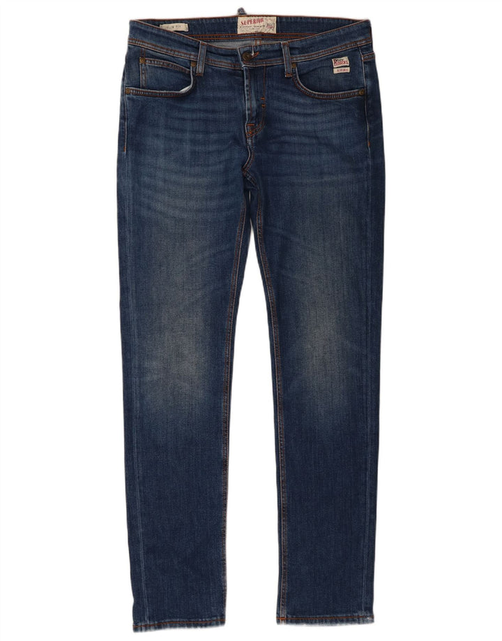 Roy Rogers Mens Jeans Slim W33 L31 Azul Algodão